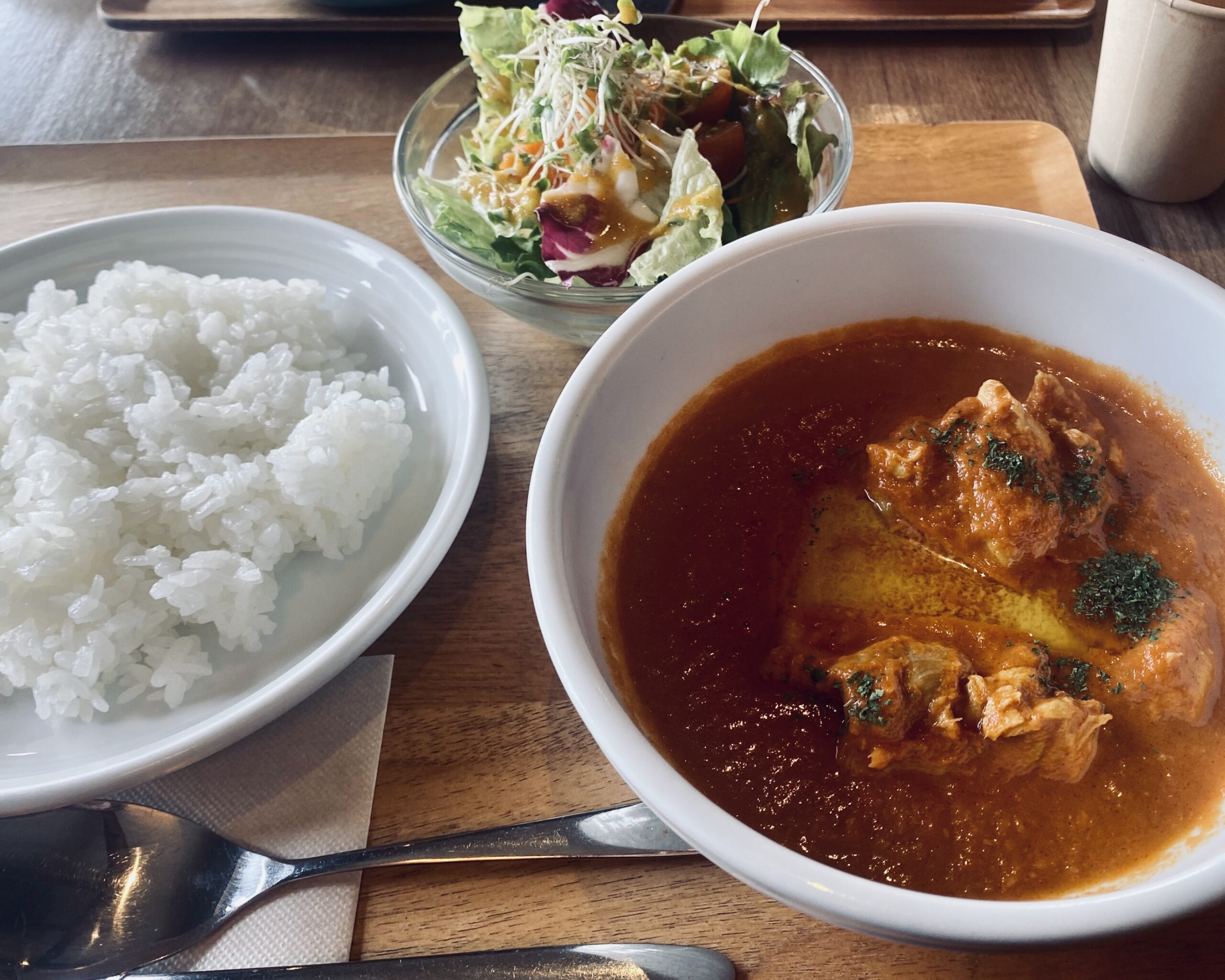 カレーとサラダのランチプレート