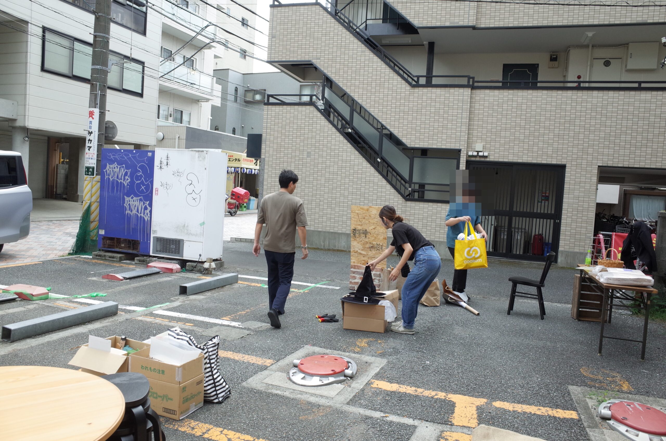 出店場所の駐車場